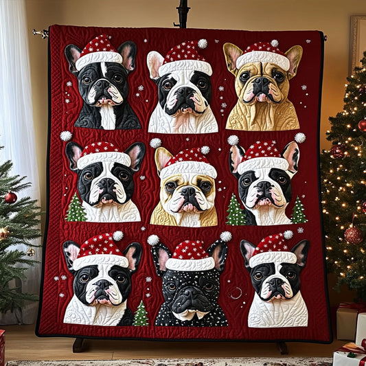 French Bulldog Festive Quilted Blanket NCU0PT1543