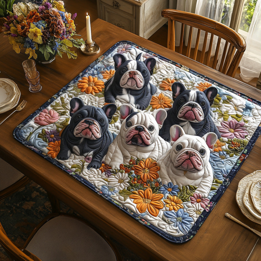 French Whiskers Quilted Table Topper NCU0DV765