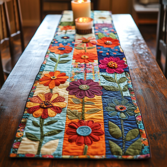 Fresh Blooms Quilted Table Runner NCU0NVH332