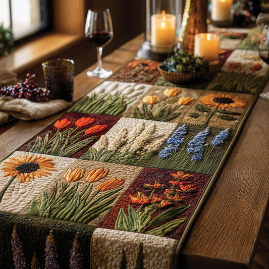 Fresh Blossoms Quilted Table Runner NCU0DV1998