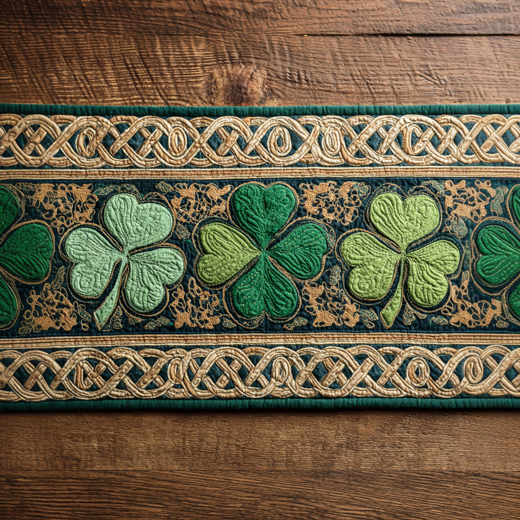 Fresh Clover Quilted Table Runner NCU0NTD1361