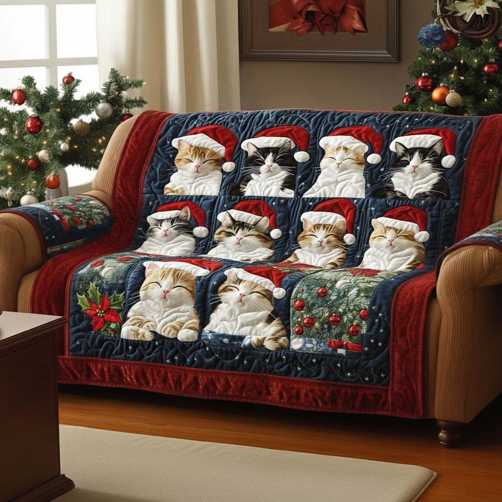 Friendly Fuzzball Quilted Sofa Cover NCU0NNT2259