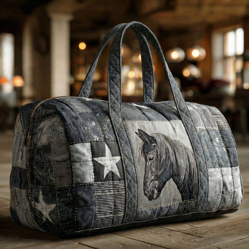 Frontier Horse Quilted Duffle Bag NCU0NTD1441