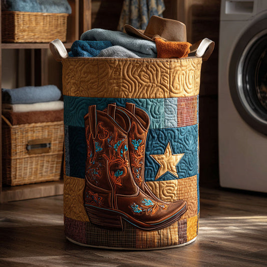 Frontier Boots Quilted Laundry Basket NCU0NTV435