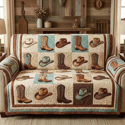 Frontier Boots Quilted Sofa Cover NCU0NTV1107