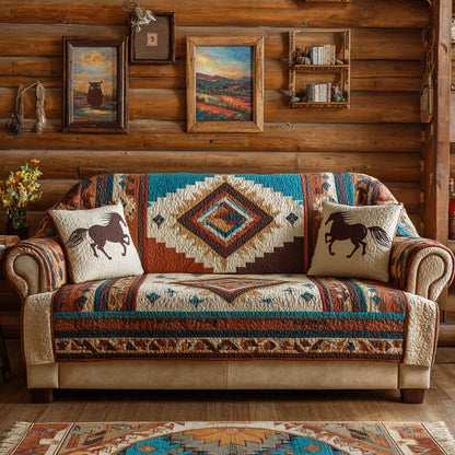 Frontier Diamond Quilted Sofa Cover NCU0LDH775