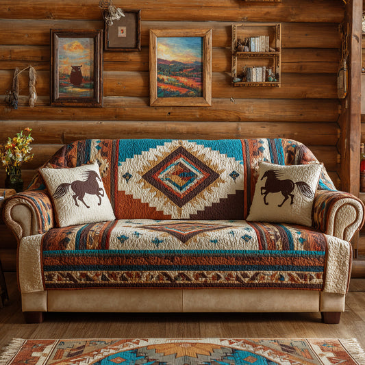 Frontier Diamond Quilted Sofa Cover NCU0LDH775