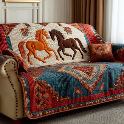 Frontier Horse Quilted Sofa Cover NCU0NTD1332
