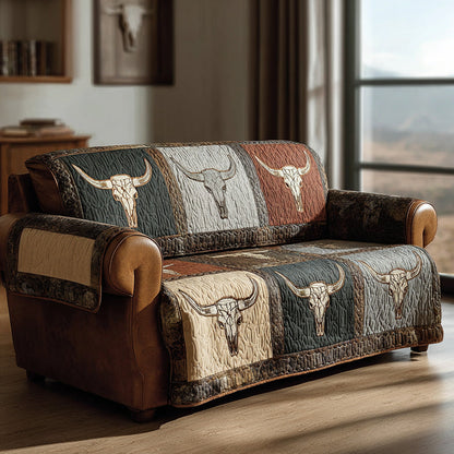 Frontier Longhorn Quilted Sofa Cover NCU0LDH042