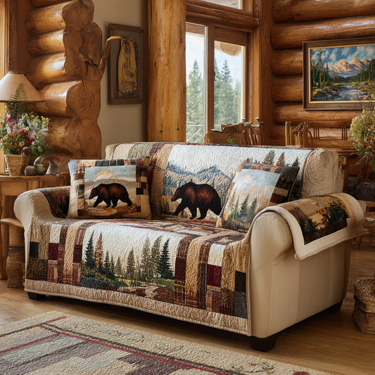 Frontier Pines Quilted Sofa Cover NCU0LDH619