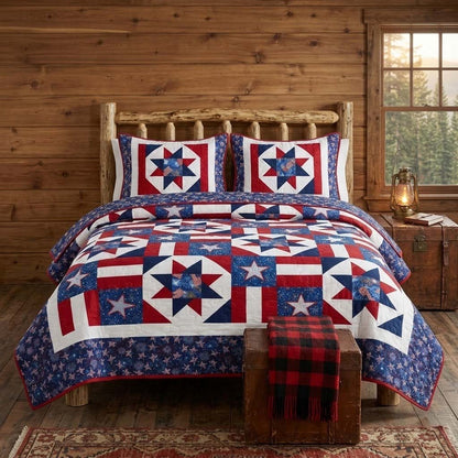Frontier Star 3-Piece Quilted Bedding Set NCU0DQQ0629