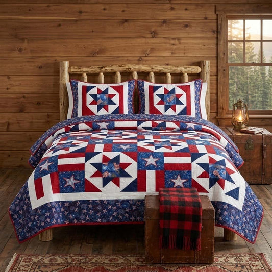 Frontier Star 3-Piece Quilted Bedding Set NCU0DQQ0629