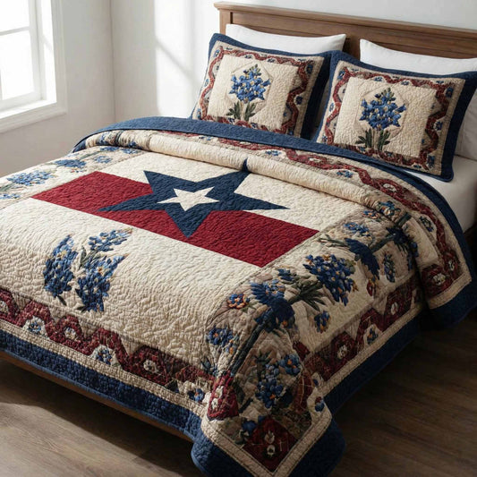 Frontier Star 3-Piece Quilted Bedding Set NCU0NXD1629