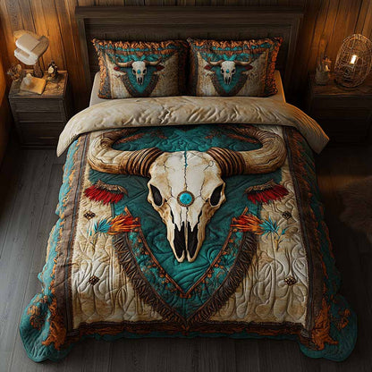 Frontier Totem 3-Piece Quilted Bedding Set NCU0NXD1753