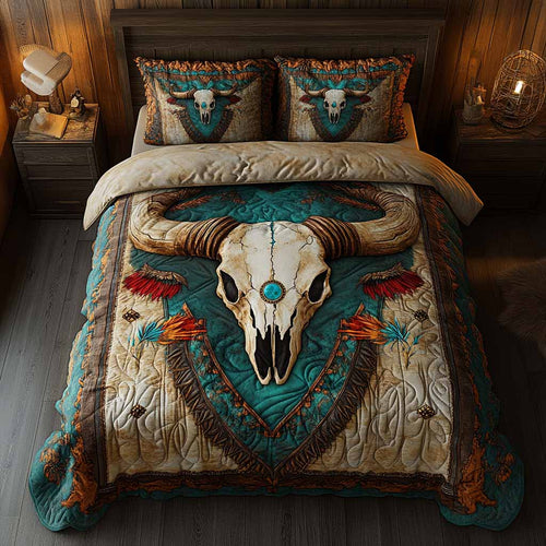 Frontier Totem 3-Piece Quilted Bedding Set NCU0NXD1753