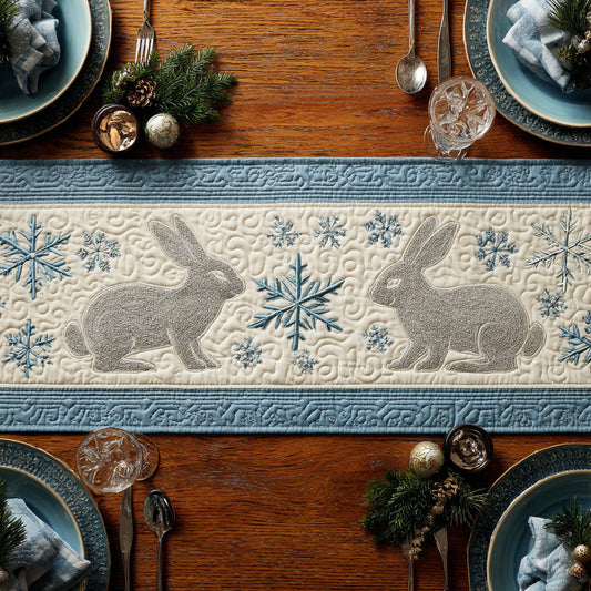 Frost Bunny Quilted Table Runner NCU0PTT1394