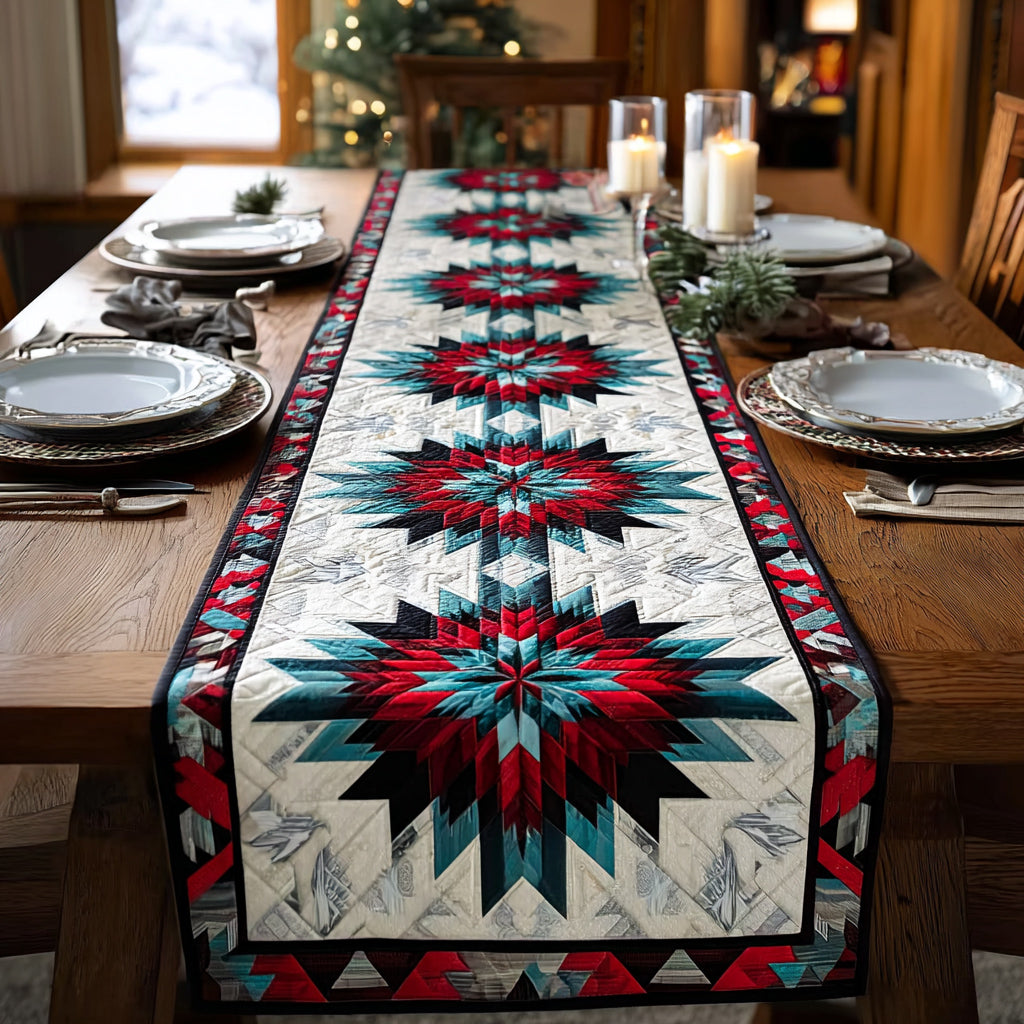 Frost Crimson Quilted Table Runner NCU0HNH870
