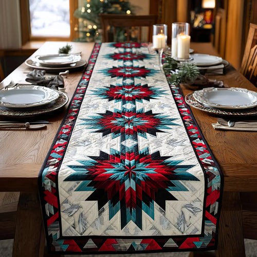Frost Crimson Quilted Table Runner NCU0HNH870