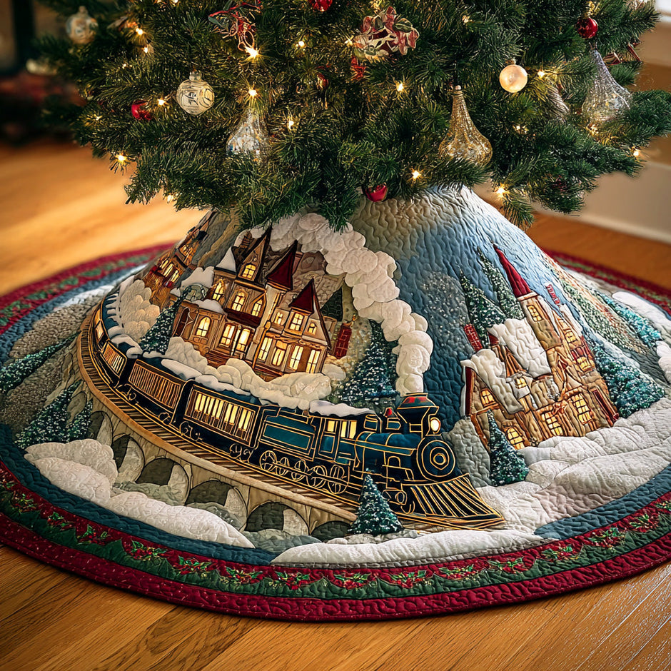 Sunny Sheep Christmas Quilted Tree Skirt NCU0DDK1954 main image 1