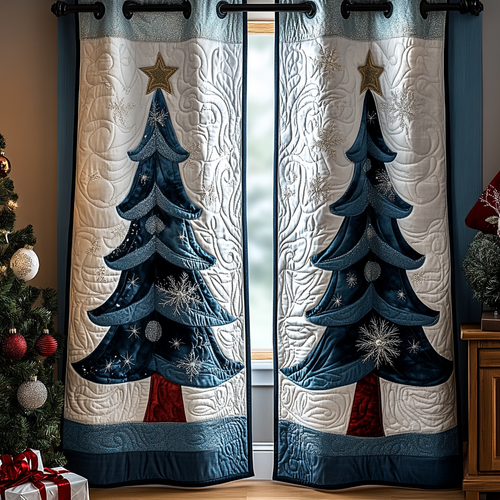 Frost Garden Quilted Curtains NCU0DDK1730