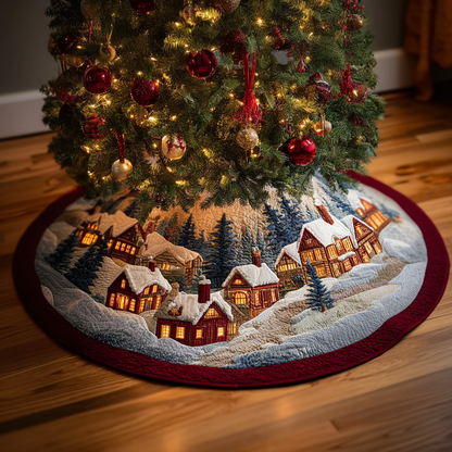 Frost Home Christmas Quilted Tree Skirt NCU0DDK1696