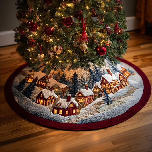 Frost Home Christmas Quilted Tree Skirt NCU0DDK1696
