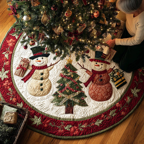 Frost Lantern Night Christmas Quilted Tree Skirt NCU0NTD938