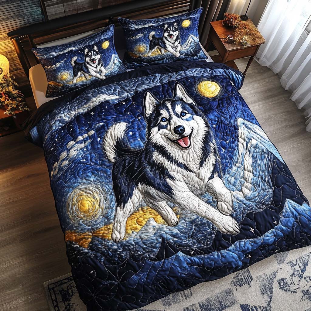 Frost Runner 3-Piece Quilted Bedding Set NCU0NNT800