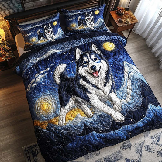 Frost Runner 3-Piece Quilted Bedding Set NCU0NNT800