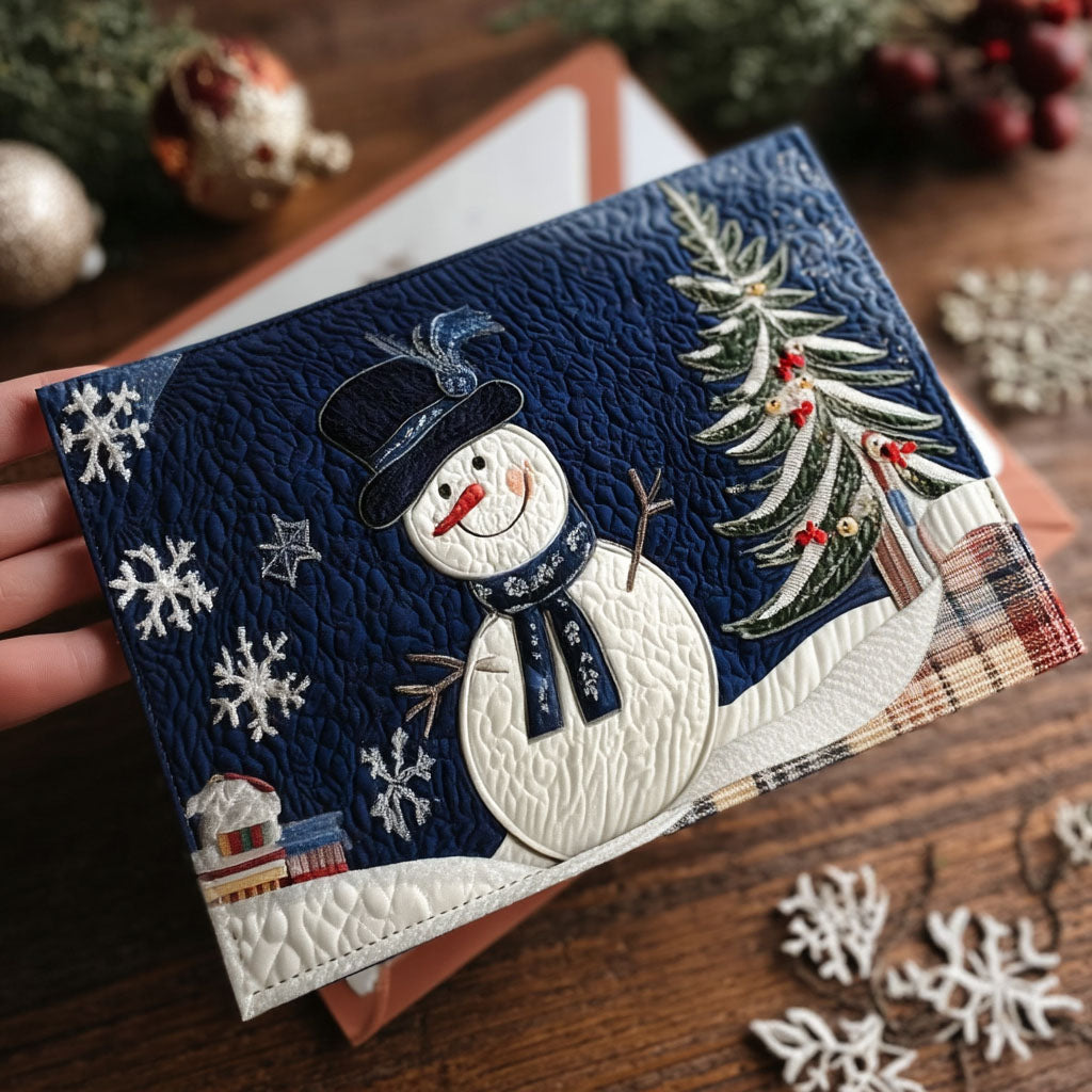 Frost Star Quilted Fabric Postcard NCU0PTT2293