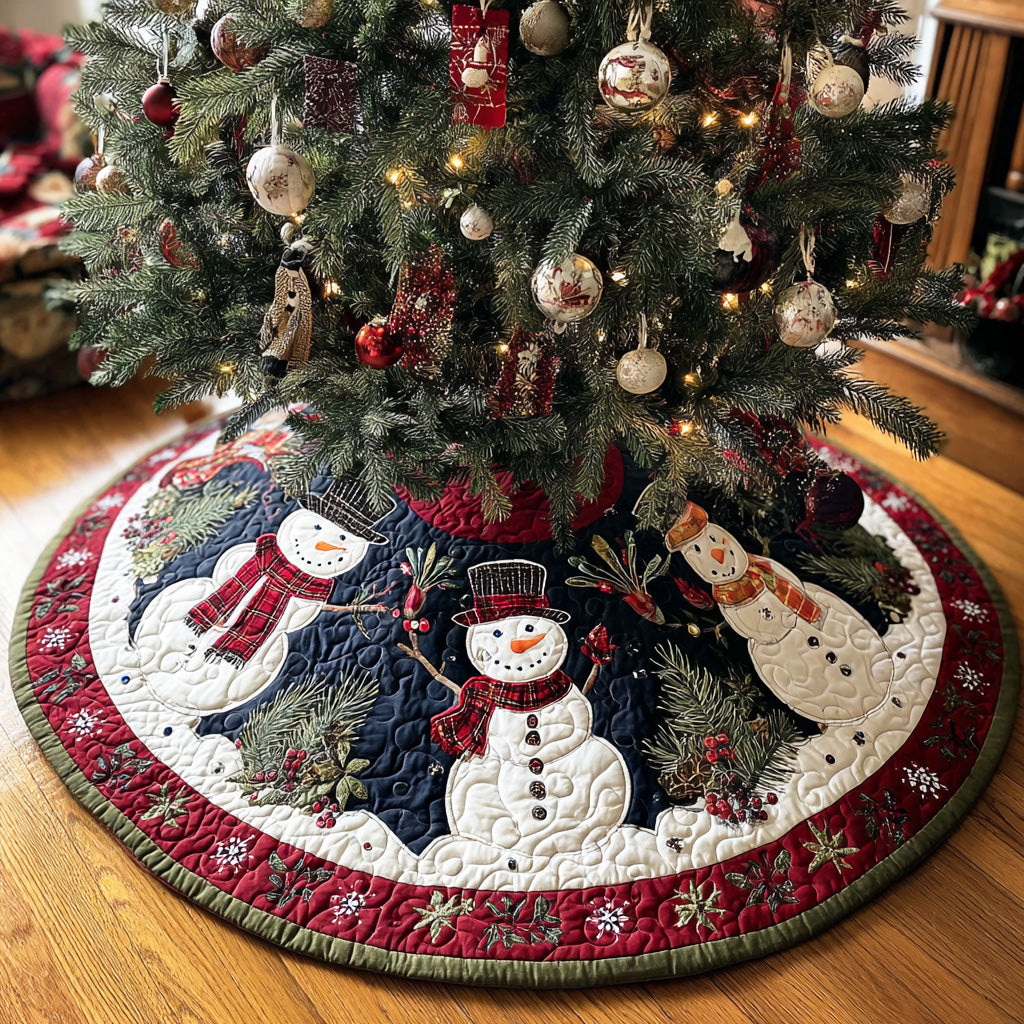 Frost Village Warm Christmas Quilted Tree Skirt NCU0NTD942
