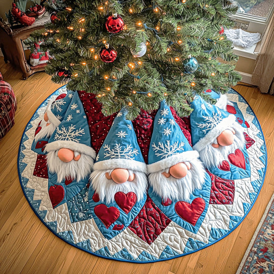 Frost Whispers Christmas Quilted Tree Skirt NCU0NTD742