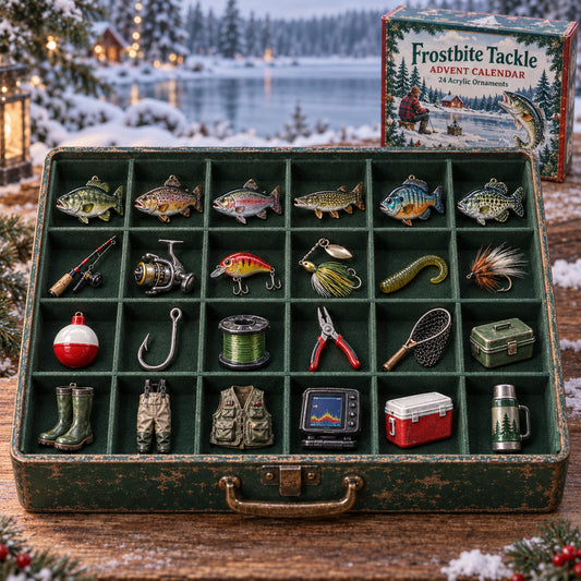 CHRISTMAS KICKOFF 40% OFF - Frostbite Tackle Advent Calendar 2026 - 24-Day Festive Countdown, Acrylic Charms Blind Box - Gift For Family and Friends AC0TV038