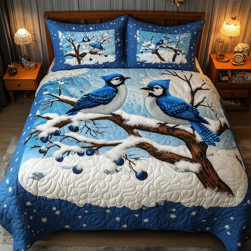 Frosted Bluebirds Duvet Cover Set NCU0NNT436