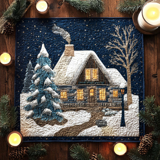 Frosted Cabin Quilted Table Topper NCU0NTV155