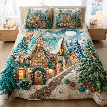 Frosted Dreamland 3-Piece Quilted Bedding Set NCU0NTD663