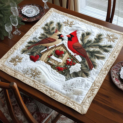 Frosted Feathers Quilted Table Topper NCU0NNT1166