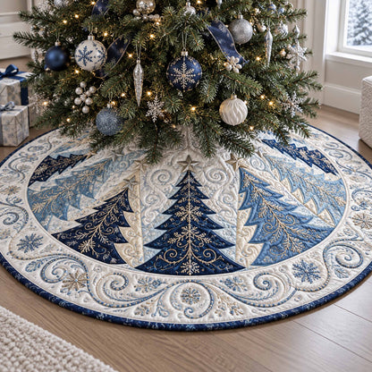 Frosted Fir Christmas Quilted Tree Skirt NCU0NTD2297