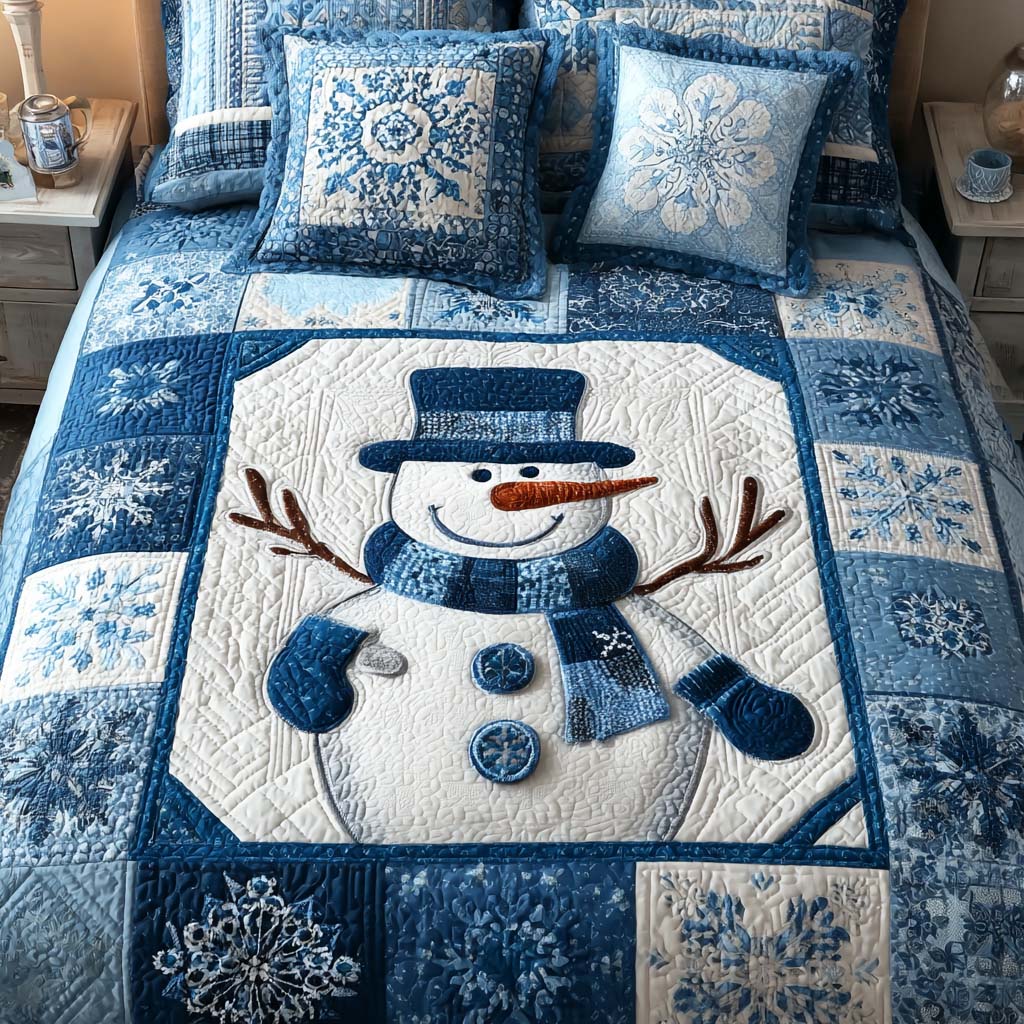 Frosted Patchwork 3-Piece Quilted Bedding Set NCU0DQQ021