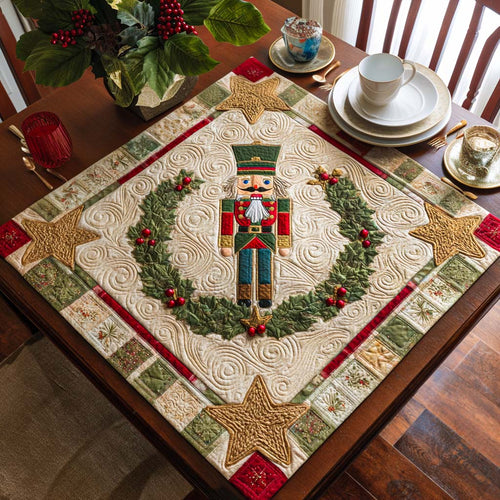 Frosted Star Quilted Table Topper NCU0NNT1631