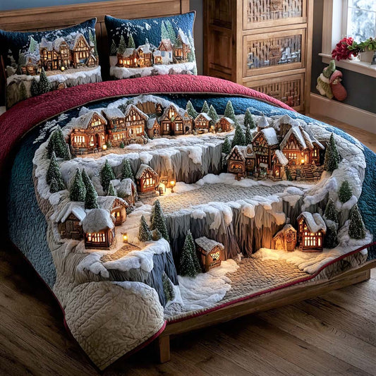 Frostfair Hamlet 3-Piece Quilted Bedding Set NCU0NNL125