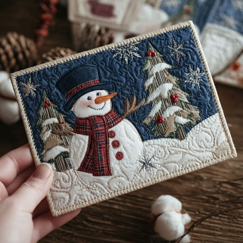 Frostflakes Quilted Fabric Postcard NCU0PTT2294