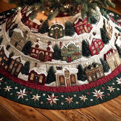 Frostlight Forest Path Christmas Quilted Tree Skirt NCU0NTD1050
