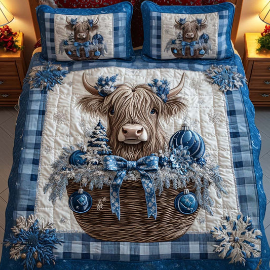 Frosty Charm 3-Piece Quilted Bedding Set NCU0NNT112