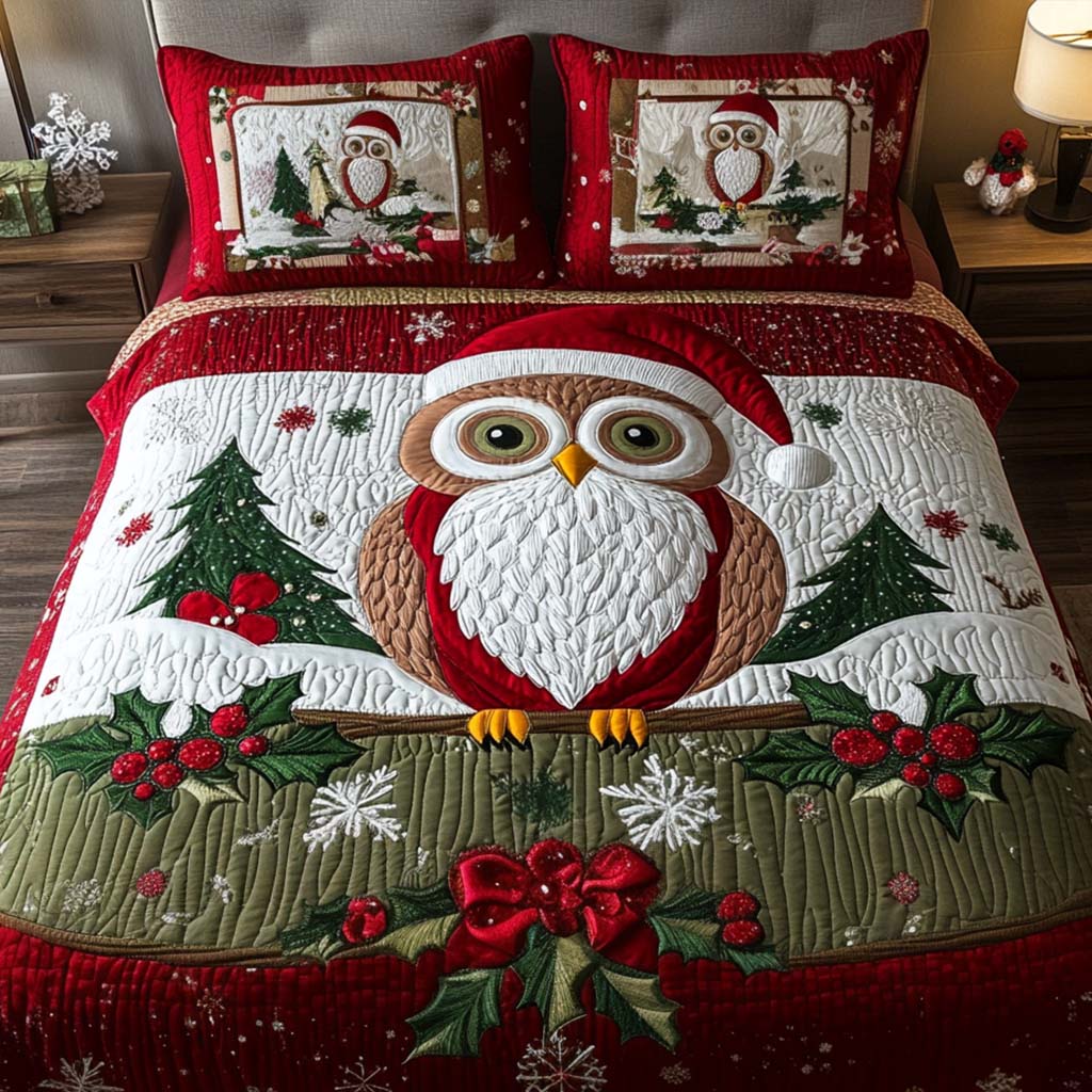 Frosty Glow 3-Piece Quilted Bedding Set NCU0NNT106