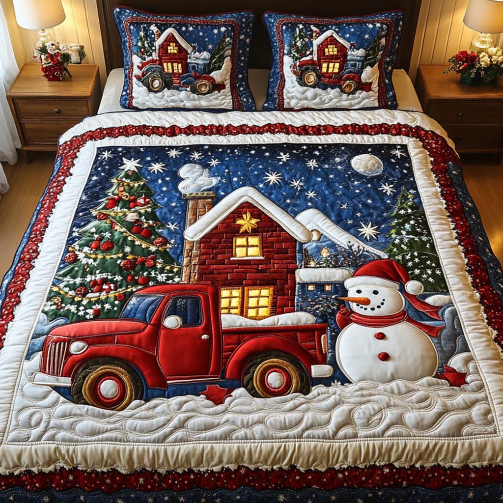 Frosty Welcome 3-Piece Quilted Bedding Set NCU0NNT022