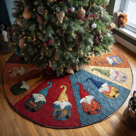 Frosty Buttons Christmas Quilted Tree Skirt NCU0PTT1614