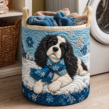 Frosty Cavalier Quilted Laundry Basket NCU0HNH1295