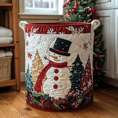 Frosty Cheer Quilted Laundry Basket NCU0DQQ006