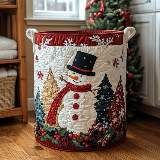 Frosty Cheer Quilted Laundry Basket NCU0DQQ006